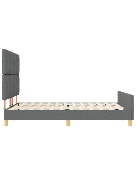 Struttura letto grigio scuro  160x200 cm in tessuto