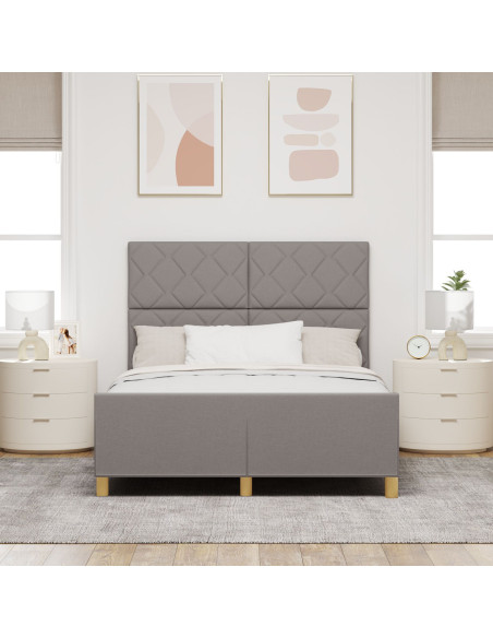 Letto  in Tortora, 160x200 cm, Tessuto