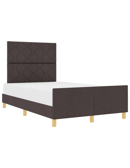 Struttura Letto  Marrone Scuro 120x200 cm in Tessuto