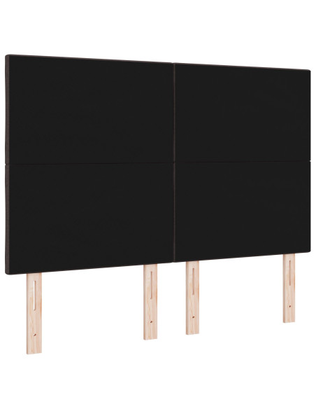 Testiera  Design a Blocchi di Diamante Marrone Scuro 140 cm Tessuto