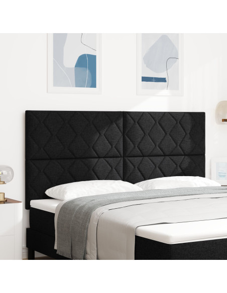 Testiera  Design a Diamante Nera 180 cm Tessuto