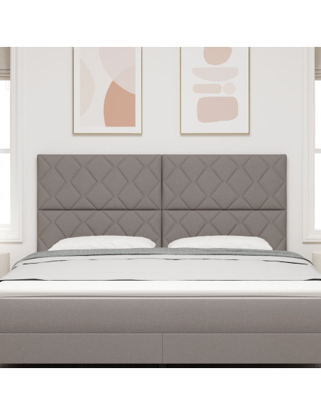 Testiera  Design Blocchi Geometrici Tortora 180 cm Tessuto