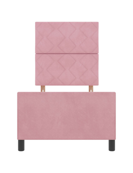 Letto Rosa 80x200 cm Velluto