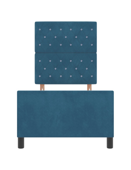 Letto  Blu Scuro 80x200 cm in Velluto