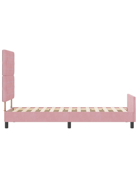 Struttura Letto Rosa 80x200 cm in Velluto