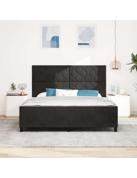 Struttura Letto  Nera 180x200 cm in Velluto