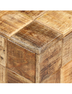 Tavolini da Caffè a Parallelepipedo 2 pz Legno di Mango Grezzo