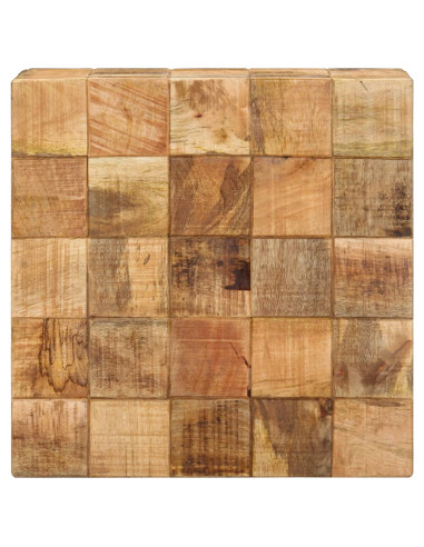 Tavolini da Caffè a Parallelepipedo 2 pz Legno di Mango Grezzo