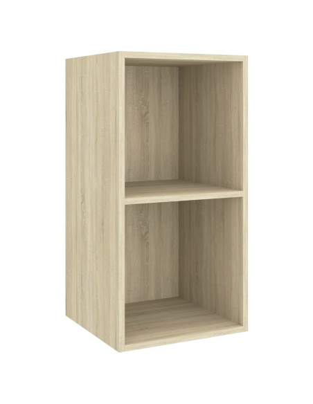 Mobile TV da Parete Rovere Sonoma 37x37x72 cm Legno Multistrato