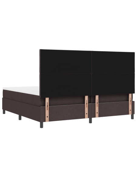 Letto contenitore con materasso scuro 200x200 cm in tessuto