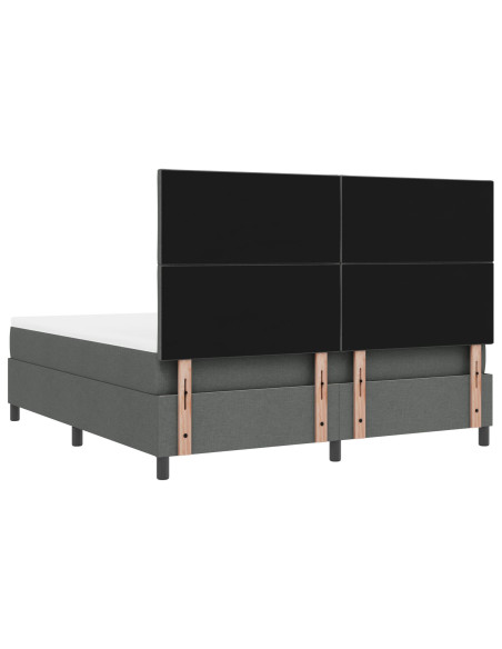 Letto con Piattaforma  Grigio Scuro con Materasso