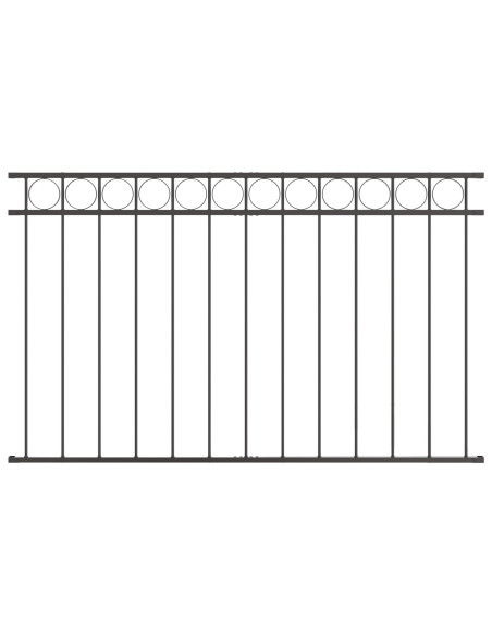 Pannello Fencing Grigio 1,7x0,8 m in Acciaio