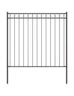 Elemento Recinzione Grigio 170 x 200 cm Acciaio