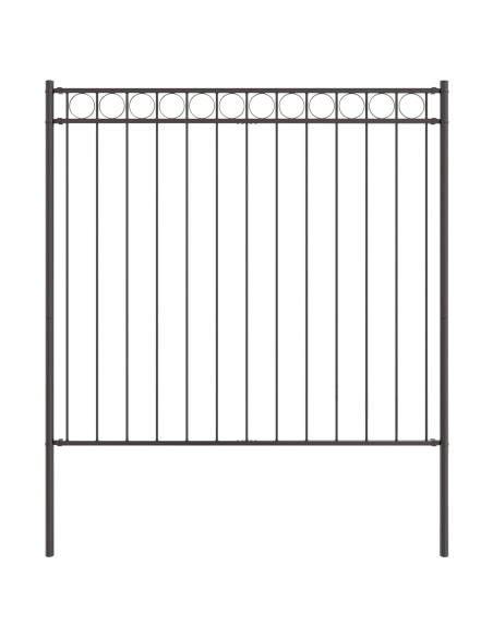 Recinzione da Giardino  Grigia 1,7x1,5 m in Acciaio