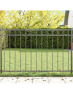 Elemento Recinzione Grigio 170 x 80 cm Acciaio