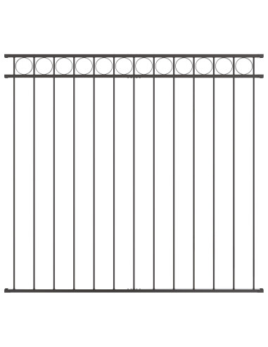 Elemento Recinzione Grigio 170 x 120 cm Acciaio