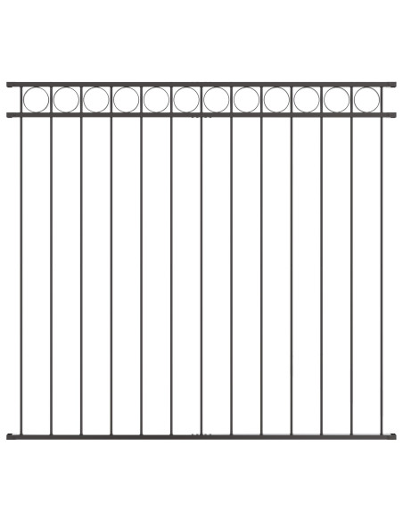Pannello di Recinzione  Grigio 1,7x1,2 m in Acciaio