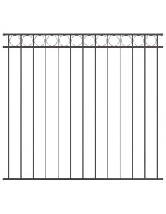 Elemento Recinzione Grigio 170 x 150 cm Acciaio