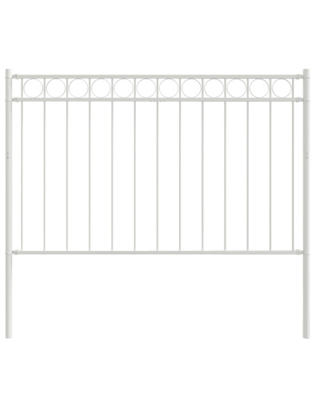 Cancello da Giardino  Bianco 1,7x0,8 m in Acciaio