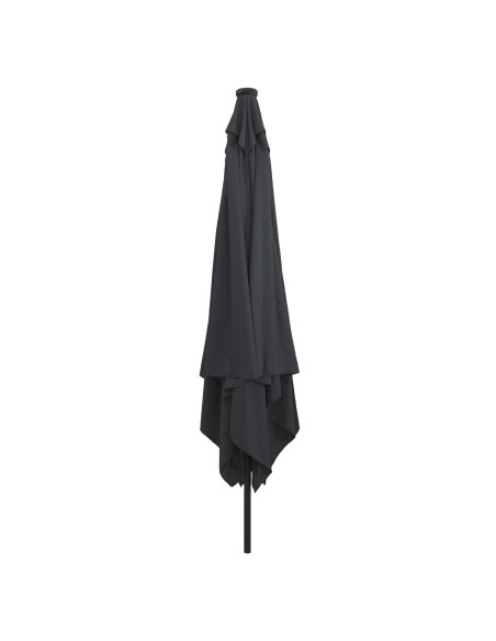 ombrellone quadrato  con luci LED 295x245 cm grigio scuro
