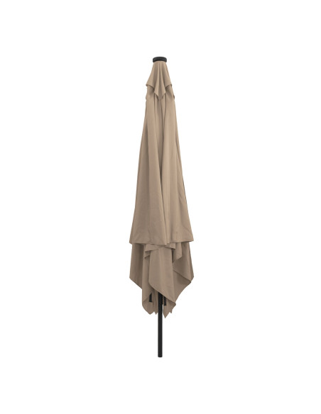 Parasol da Giardino Quadrato  con Luci LED 295x245 cm Tortora
