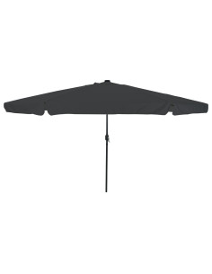 Ombrello da giardino Antracite 395 x 395 x 245 cm Poliestere