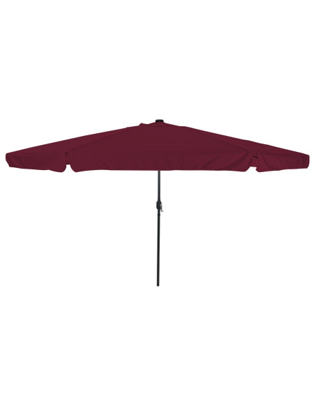 Parasol da giardino  con luci LED Ø395x245 cm Rosso Bordeaux