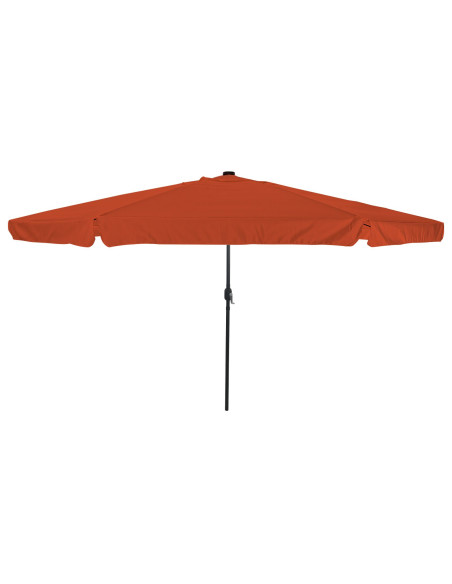 Parasol da Giardino  con Luci LED ø395x245 cm Terracotta