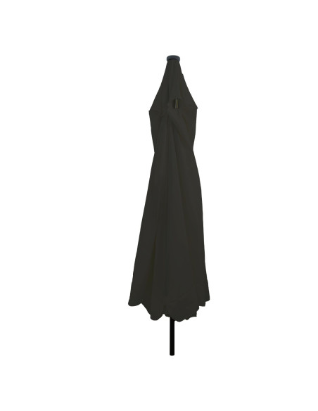 Parasol da Giardino  con Luci LED Ø395x245 cm Nero