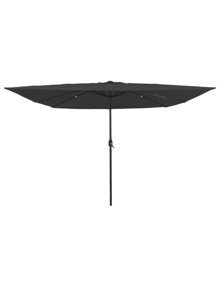 ombrellone quadrato  con luci LED 295x245 cm grigio scuro