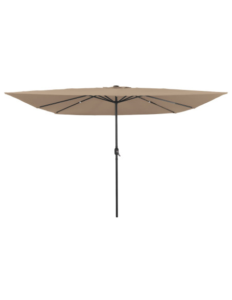 Parasol da Giardino Quadrato  con Luci LED 295x245 cm Tortora