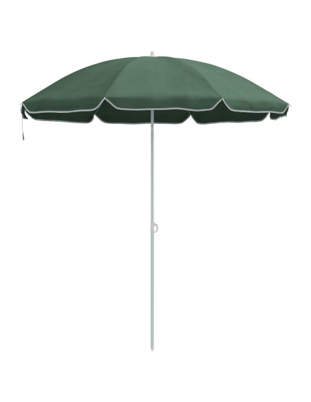 ombrellone da spiaggia  con palo in metallo verde 161x193 cm in poliestere