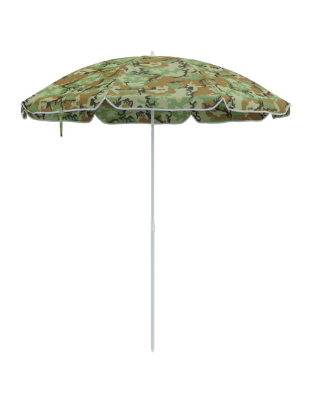 Parasol da Spiaggia  con Polo Metallico Camouflage 161x193 cm in Poliestere