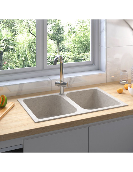 Lavello da cucina  Beige 760x480x184 mm Granito