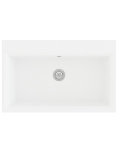 Lavello da cucina Bianco 79 x 50 x 31 cm Quarzo e Resina