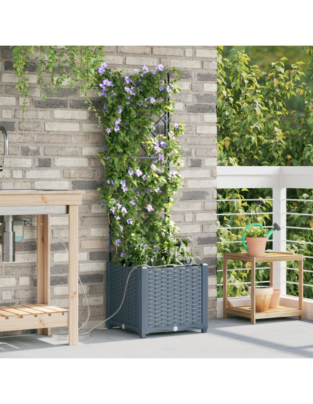 Cassoni da giardino  con sistema di irrigazione leggera grigia