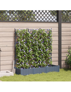 Vaso da giardino 3 pcs Grigio Chiaro 120 x 40 x 125,5 cm