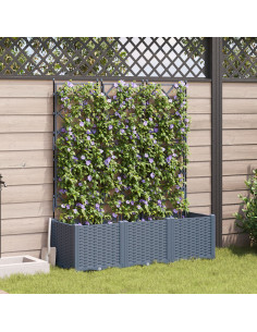 Vaso da giardino 3 pcs Grigio Chiaro 120 x 40 x 143 cm Acciaio