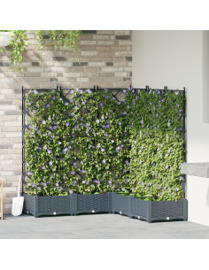 Vaso da giardino 5 pcs Grigio Chiaro 120 x 120 x 125,5 cm