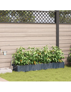 Vaso da giardino 4 pcs Grigio Chiaro Acciaio