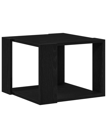 Tavolino da caffè Nero in rovere 40x40x30 cm in legno ingegnerizzato