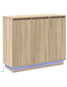 Madia LED Rovere Sonoma 90 x 32 x 75 cm Legno multistrato