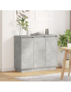 Madia LED Grigio cemento 90 x 32 x 75 cm Legno multistrato