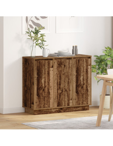 Madia LED Legno vecchio 90 x 32 x 75 cm Legno multistrato