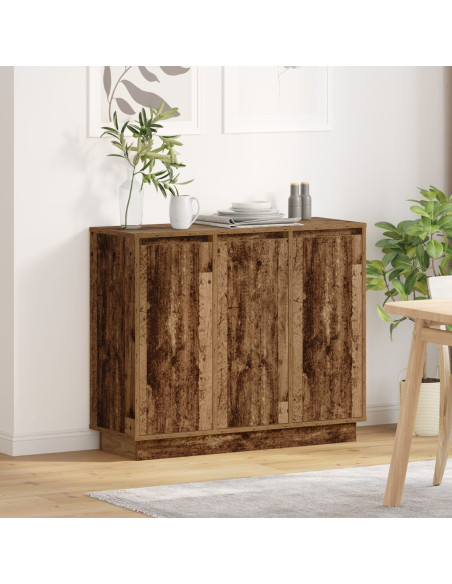 Madia LED Legno vecchio 90 x 32 x 75 cm Legno multistrato