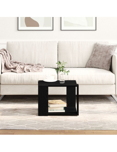 Tavolino da salotto Rovere Nero 40 x 40 x 30 cm