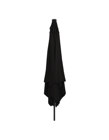 Ombrello da giardino Nero 295 x 295 x 245 cm