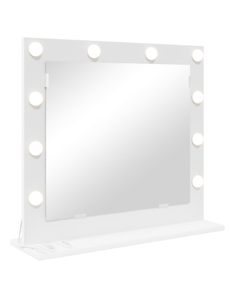 Specchio da Toeletta  Bianco Legno ingegnerizzato 60 x 55 x 18 cm