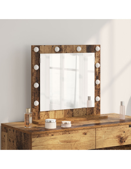 Specchio da Vanità Rettangolare Legno vecchio 60 x 55 x 18 cm