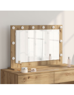 Specchio da Vanità Rovere artigianale 80 x 55 x 18 cm